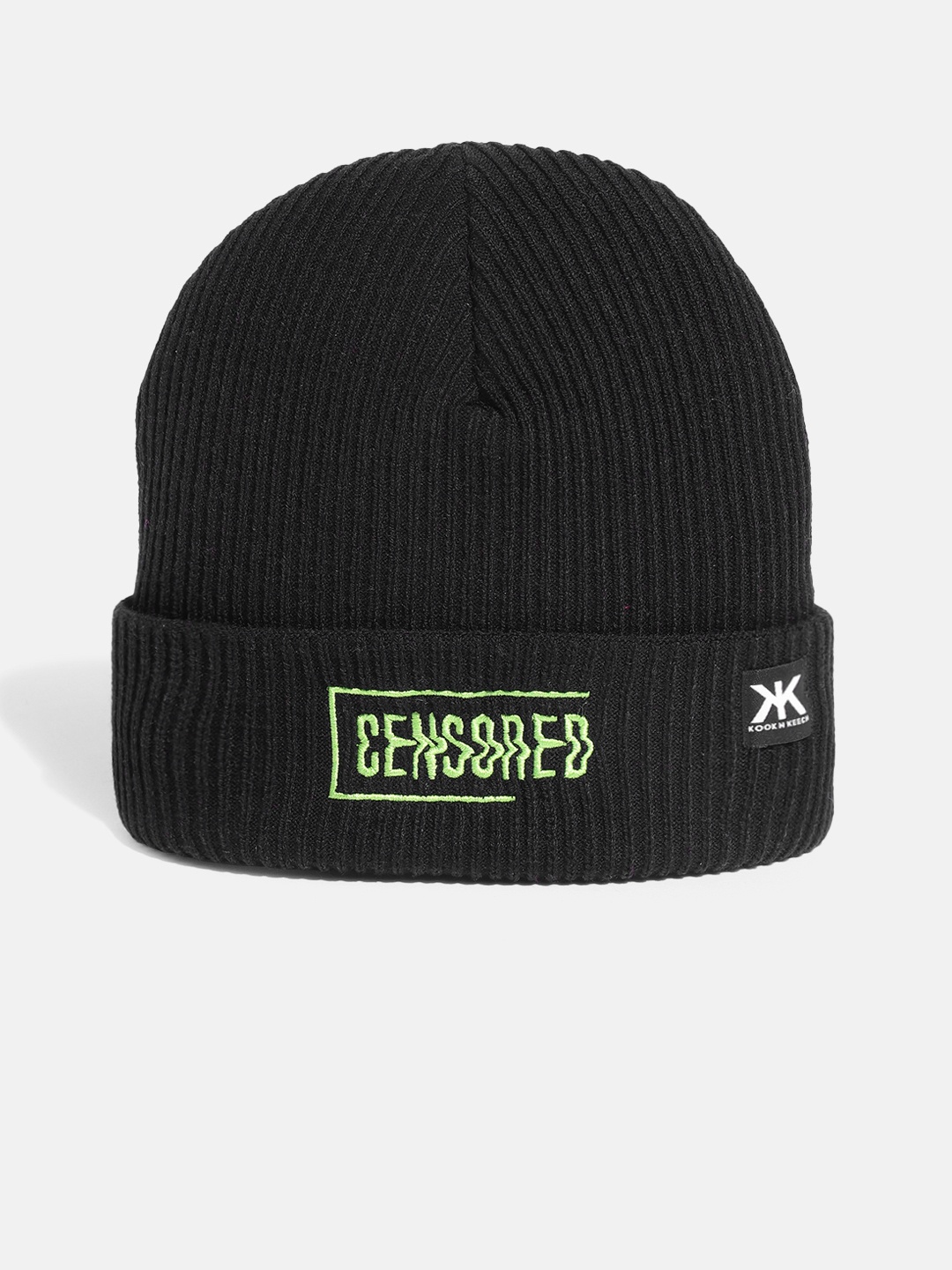 

Kook N Keech Unisex Black Solid Beanie