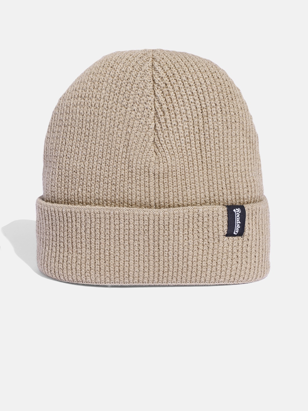 

Roadster Unisex Beige Solid Fisherman Beanie