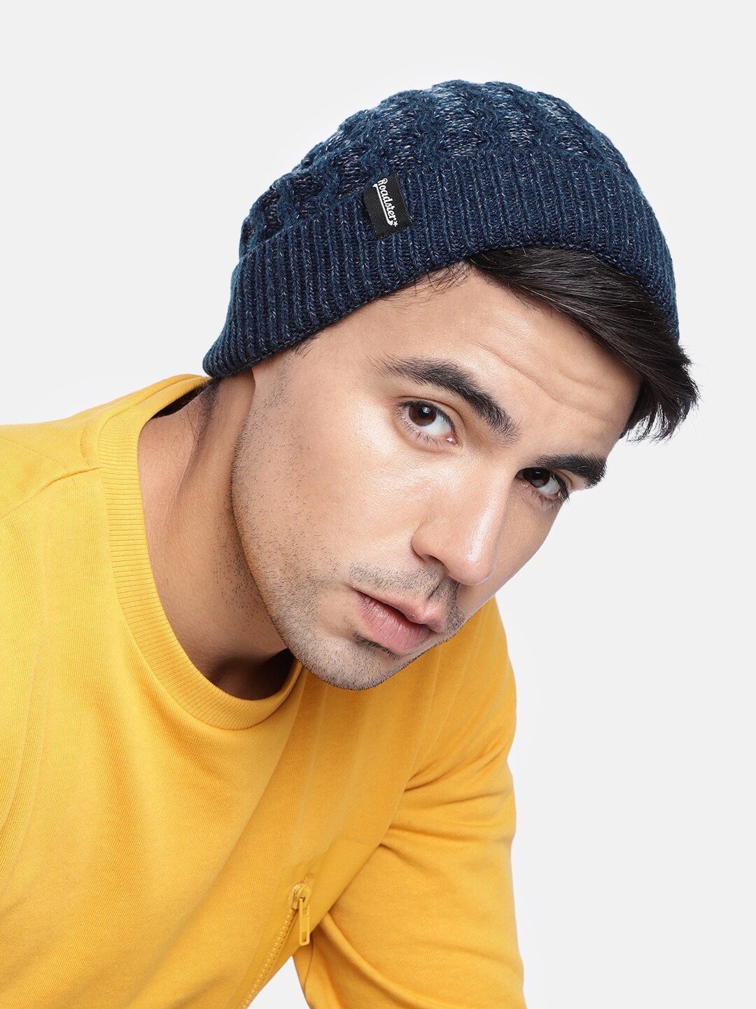 

Roadster Unisex Blue Solid Beanie