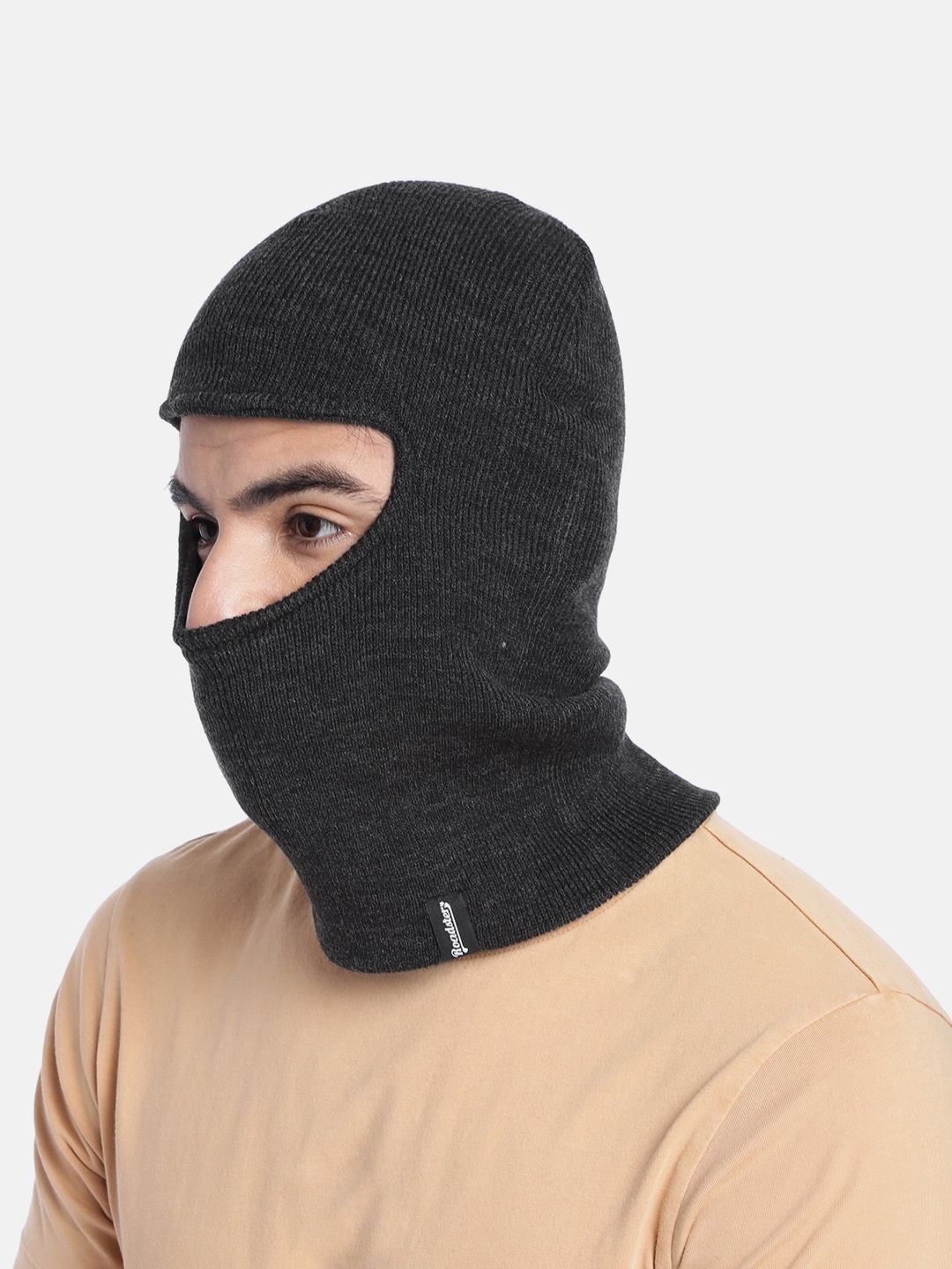 

Roadster Unisex Black Solid Balaclava