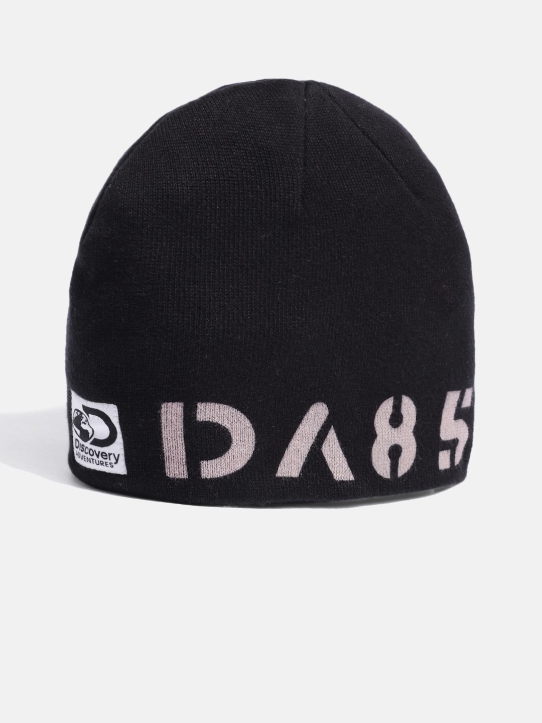 

Roadster x Discovery Adventures Unisex Black Self Design Acrylic Beanie