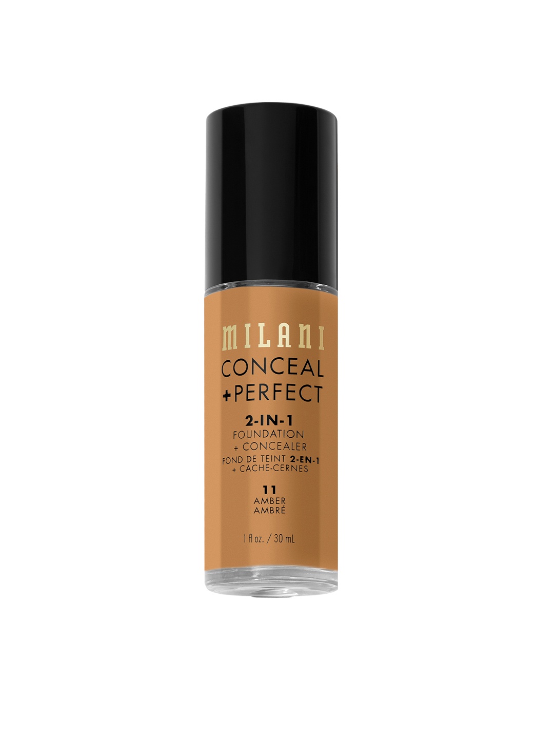 

MILANI Conceal Perfect + 2-in-1 Foundation cum Concealer - Amber 11 30 ml, Beige