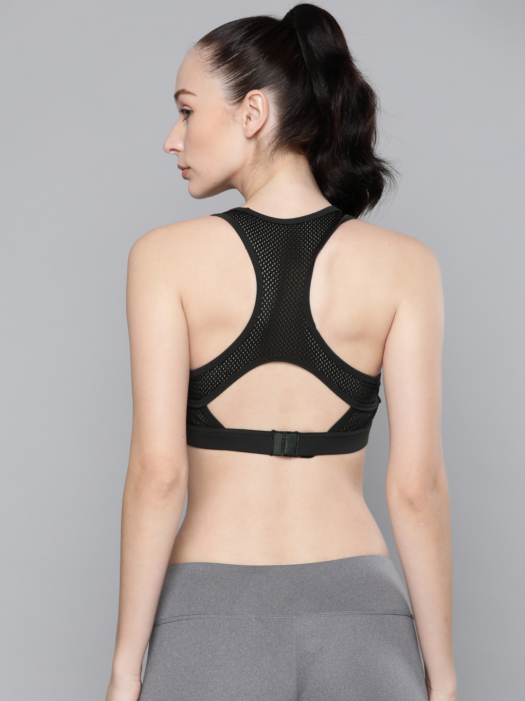 

Fitkin Black Workout Bra - Lightly Padded