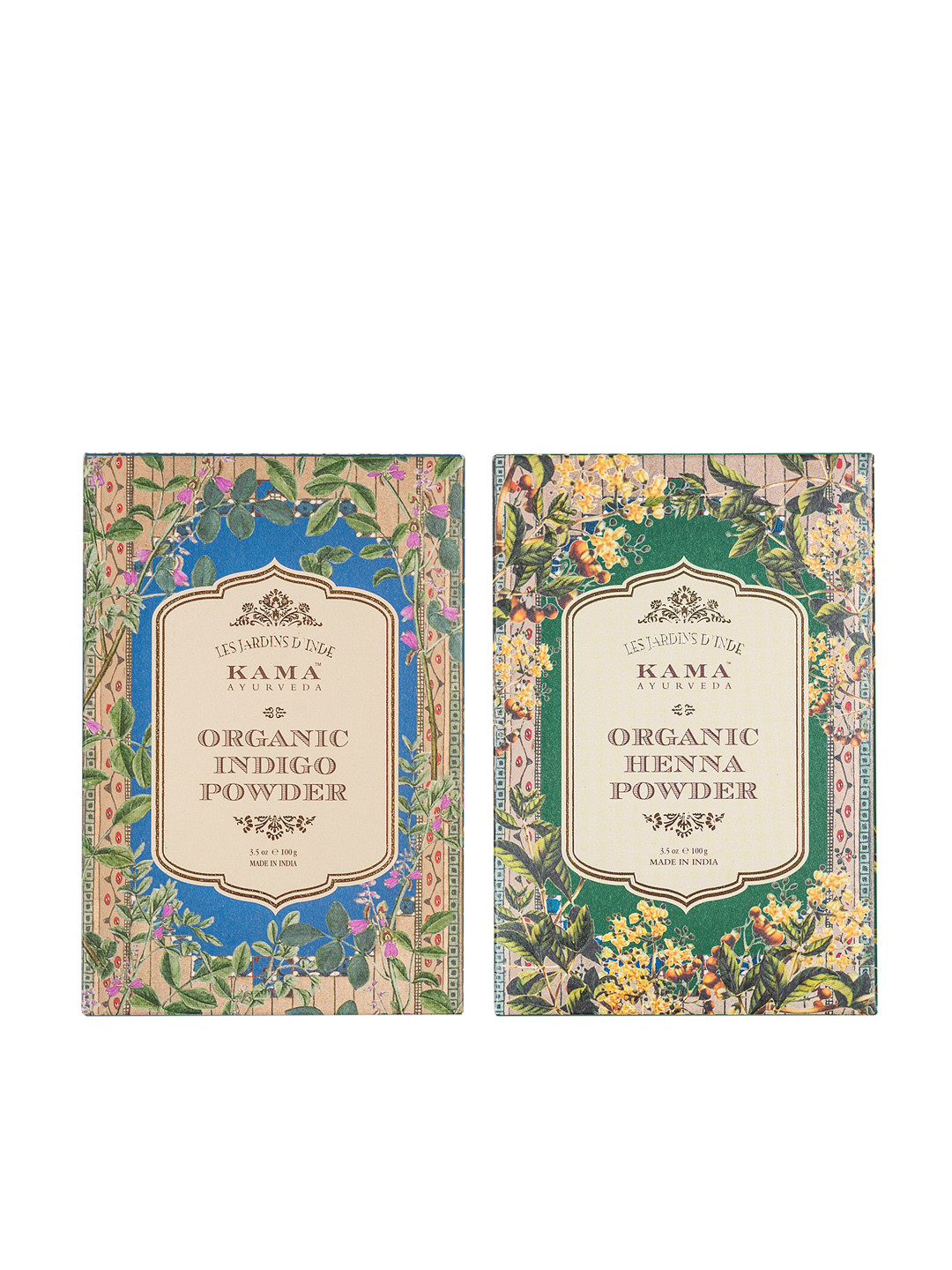 

KAMA AYURVEDA Set of Organic Indigo & Henna Hair Color - 100 g each, Blue
