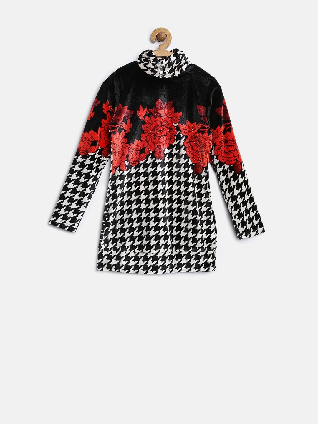 

Tiny Girl Black & Red Printed Top
