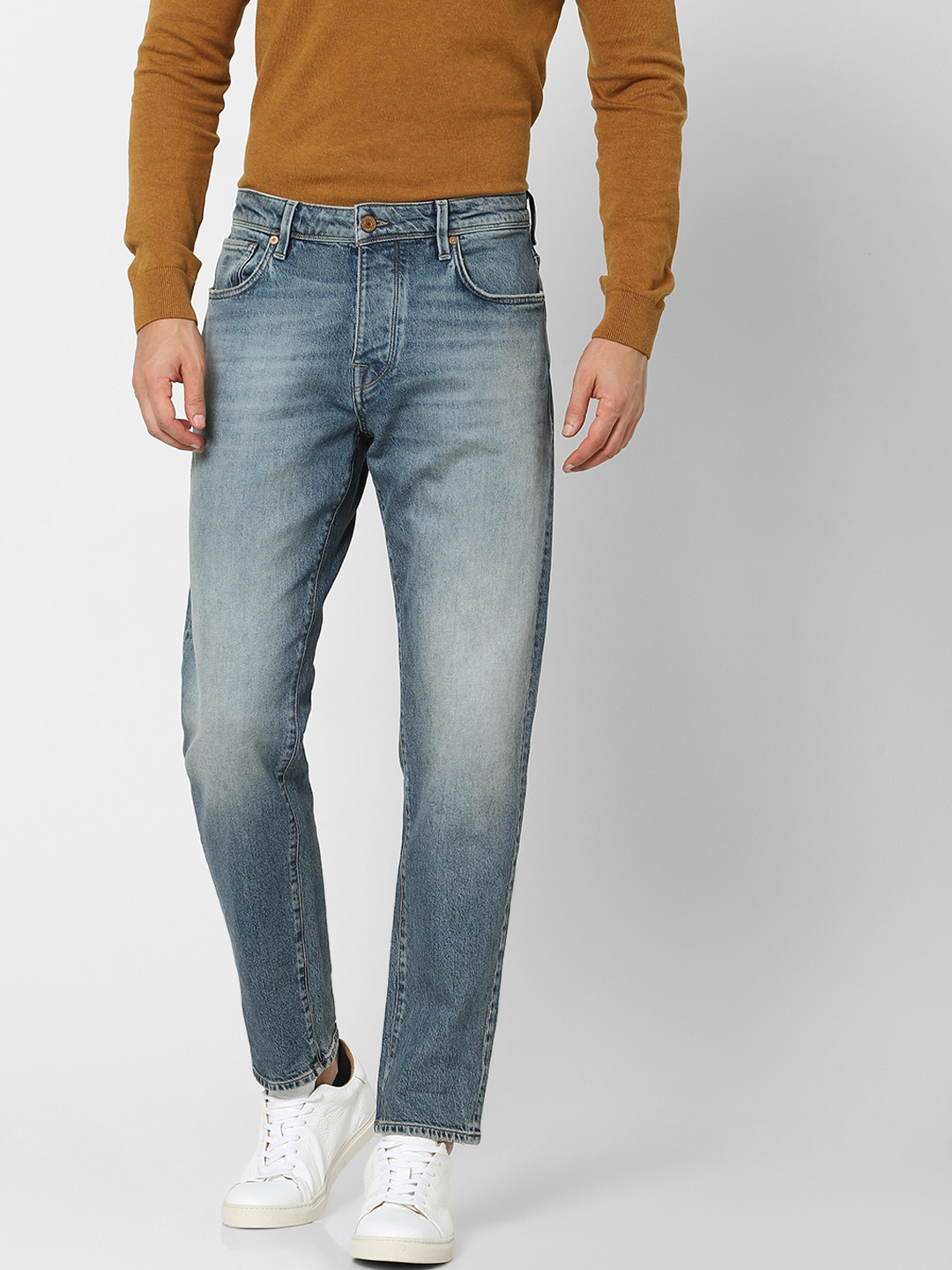 

SELECTED Men Blue Heavy Fade Stretchable Jeans
