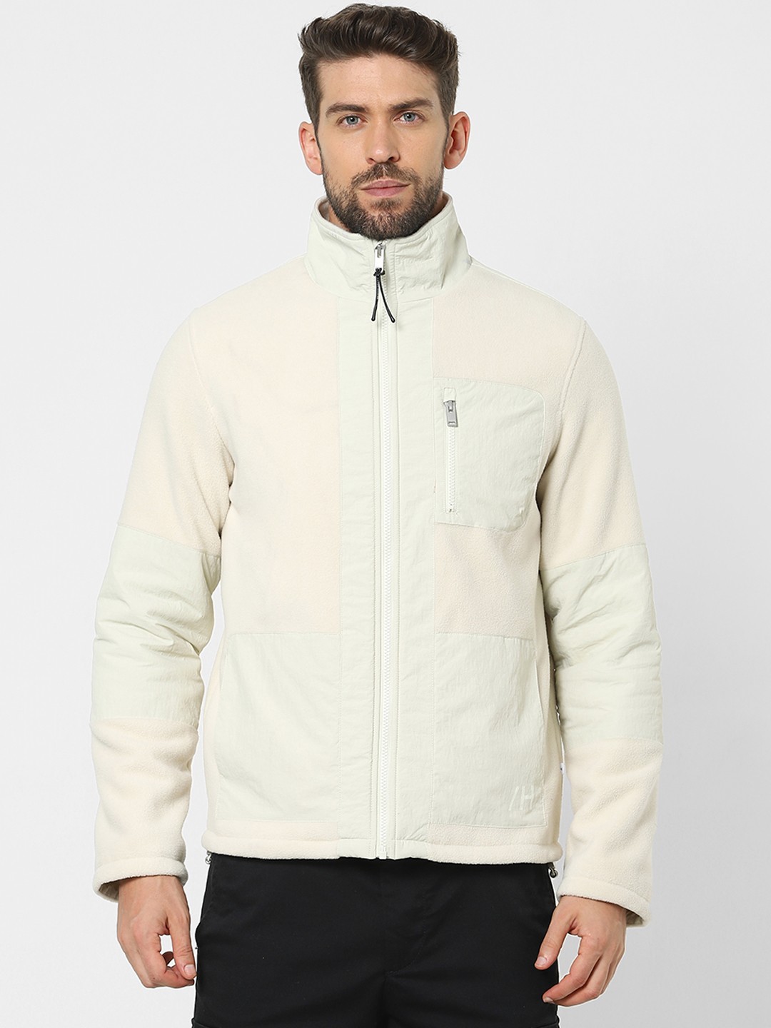 

SELECTED Men Off White Solid Sporty Jacket