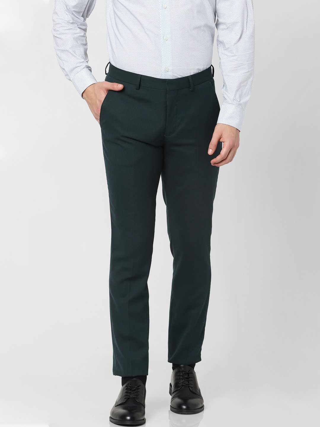 

SELECTED Men Green Slim Fit Formal Trousers
