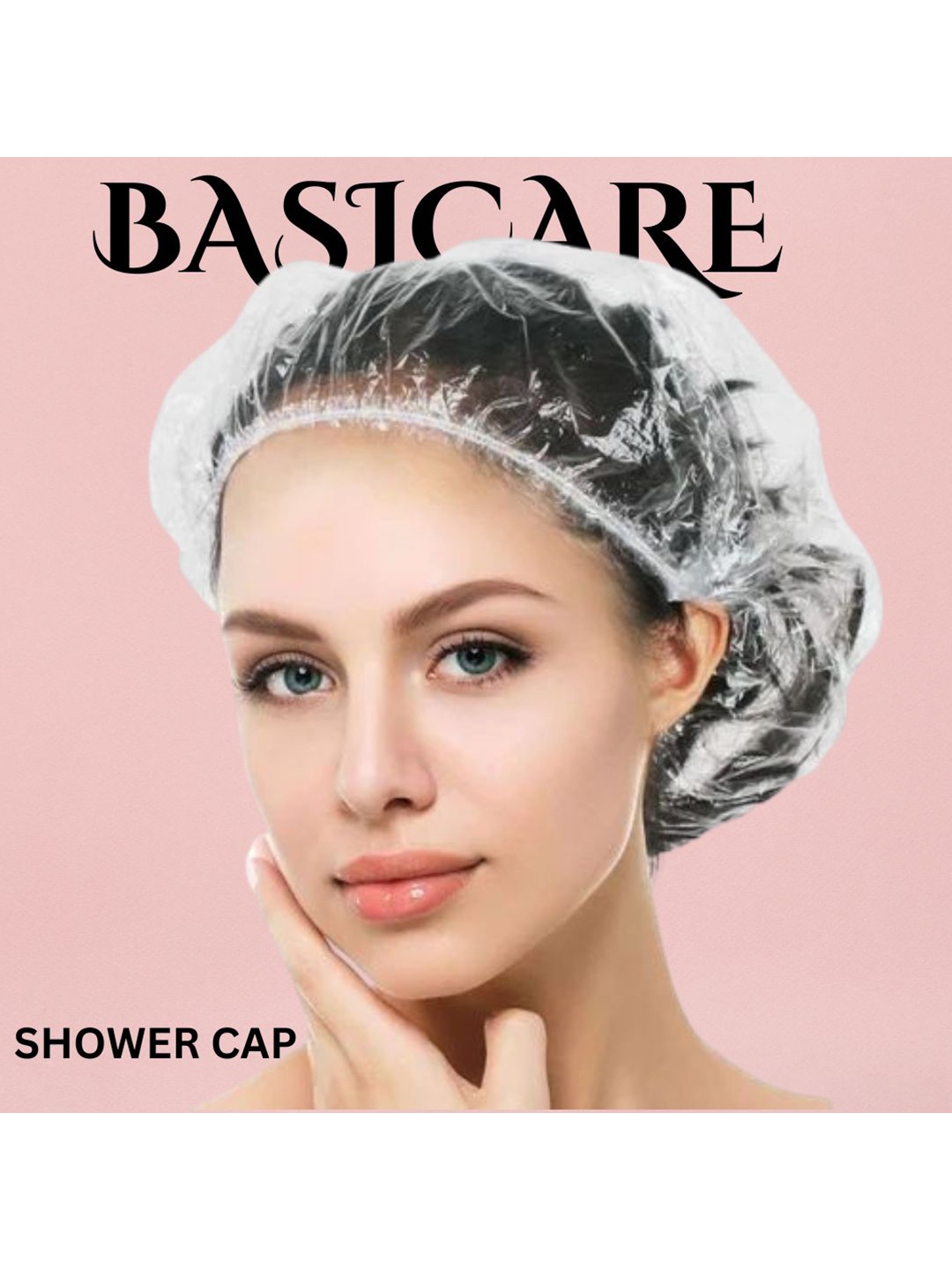 

basicare Pack Of 4 White Solid Shower Caps