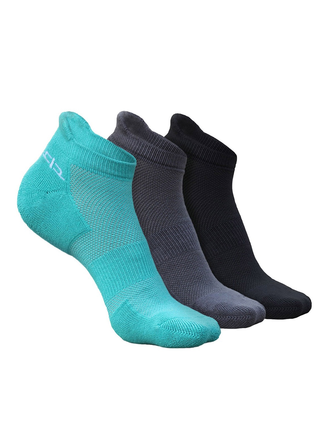 

Heelium Women Pack of 3 Bamboo Super Soft & Odour-Free Breathable Ankle-Length Socks, Teal