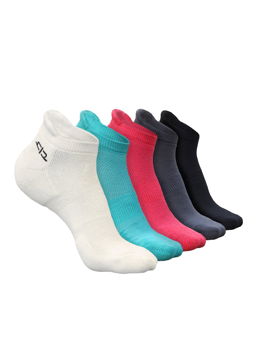 

Heelium Women Pack of 5 Bamboo Super Soft & Odour-Free Breathable Ankle-Length Socks, White