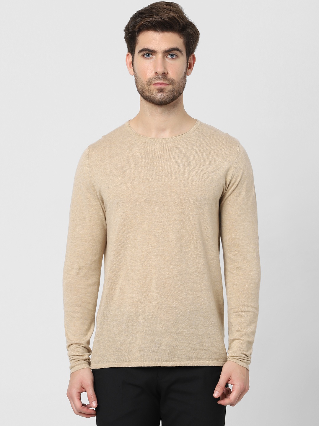 

SELECTED Men Beige Sweatshirt
