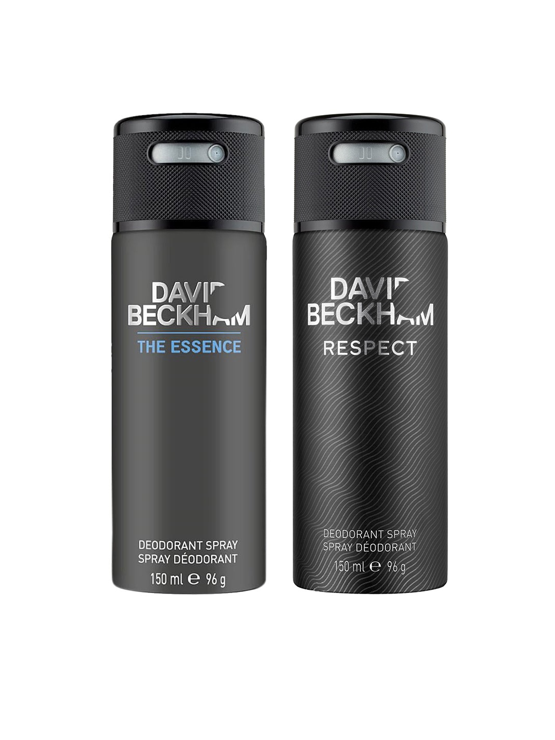 

DAVID BECKHAM Men Set of The Essence & Respect Deodorants, Black