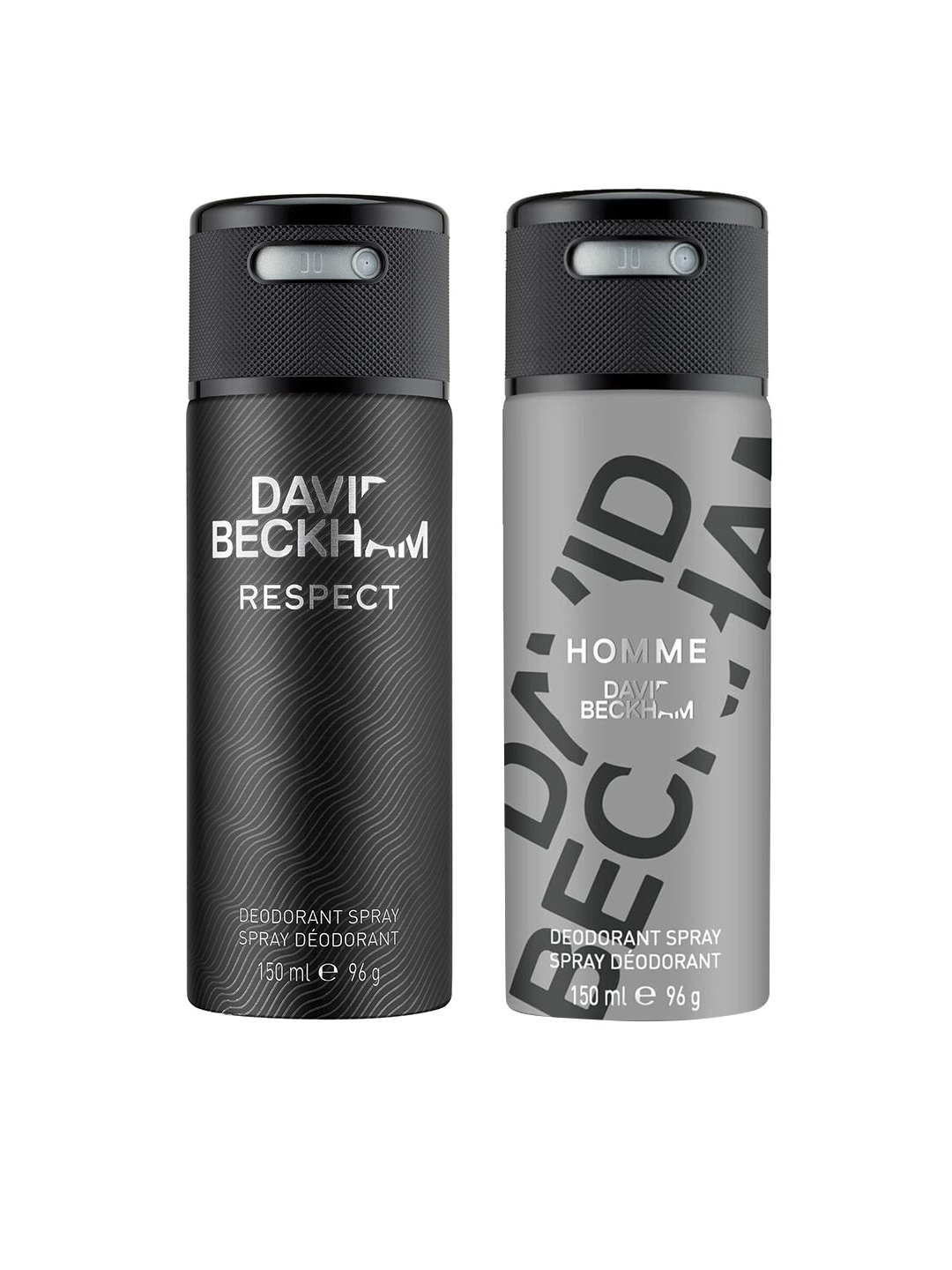 

DAVID BECKHAM Men Set of Homme & Respect Deodorants, Grey