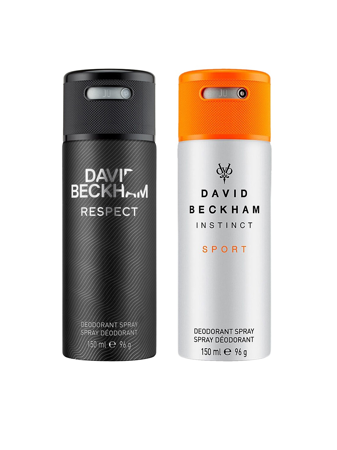 

DAVID BECKHAM Men Set of Instinct Sport & Respect Deodarants, Silver