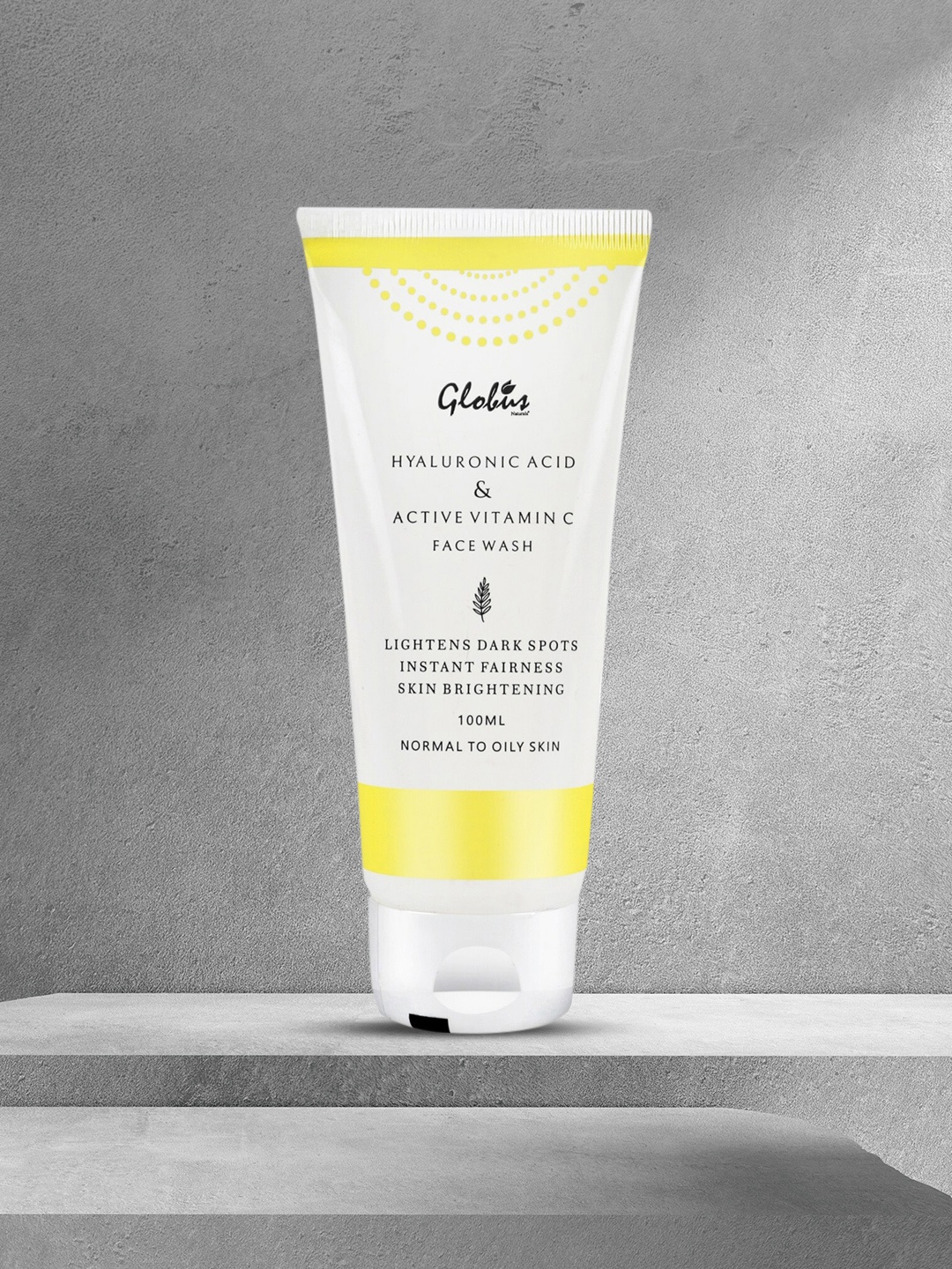 

Globus Naturals Hyaluronic Acid & Vitamin C Anti-Aging Face Wash 100 ml, White