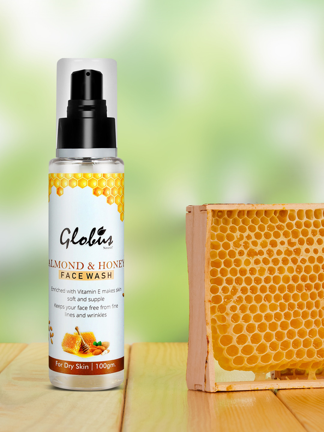 

Globus Naturals Almond & Honey Gentle Face Wash 100g, Tan
