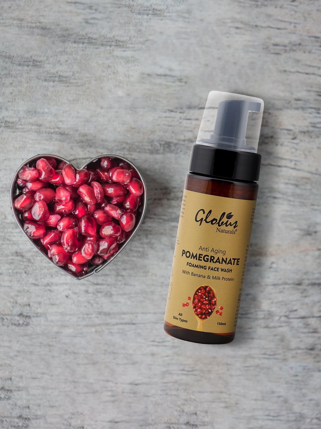 

Globus Naturals Brown Anti-Ageing Pomegranate Foaming Fruit Face Wash 150 ml