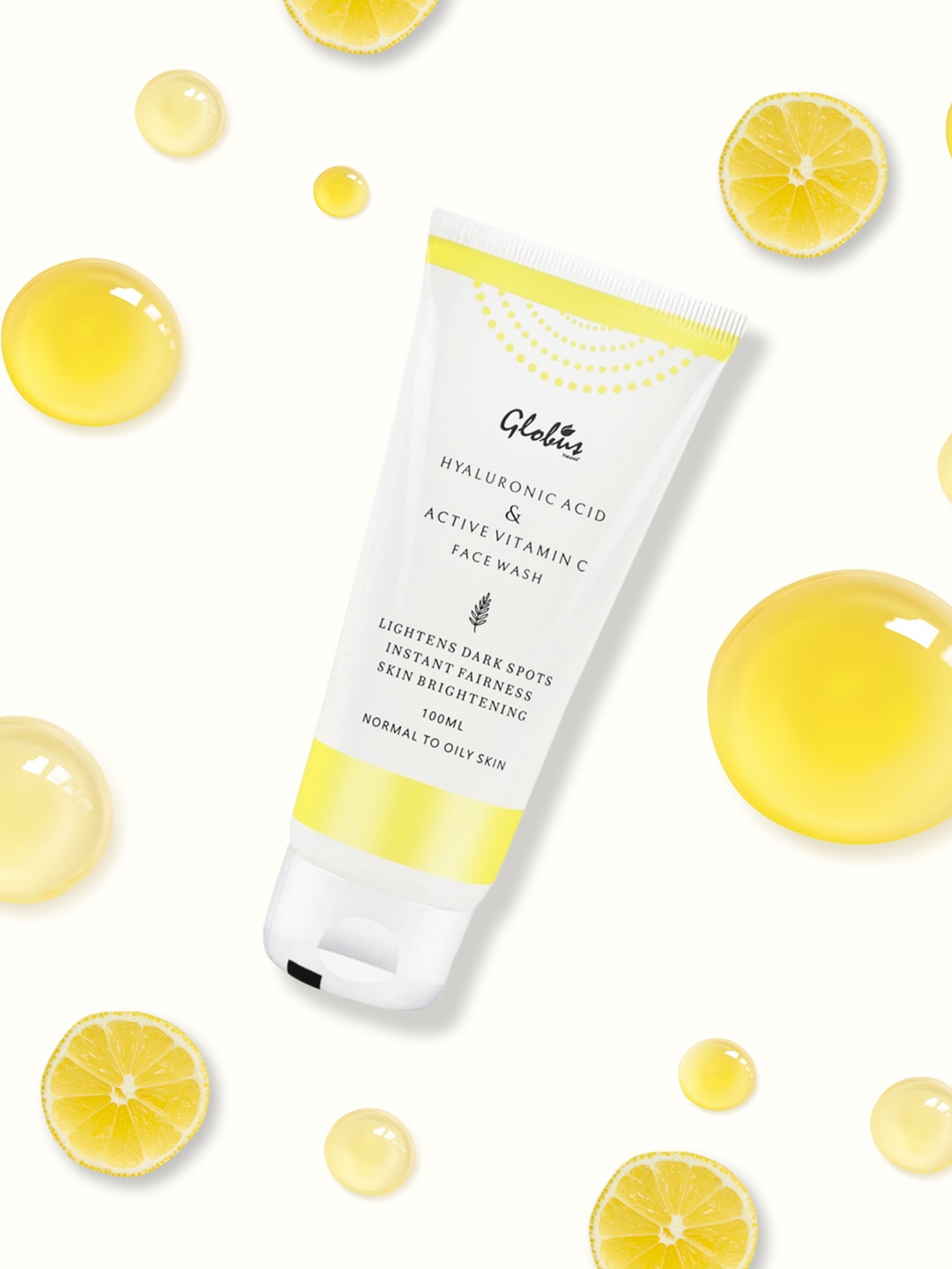 

Globus naturals Set of 2 Vitamin C & Hyluronic Acid Face Wash 100 ml, White
