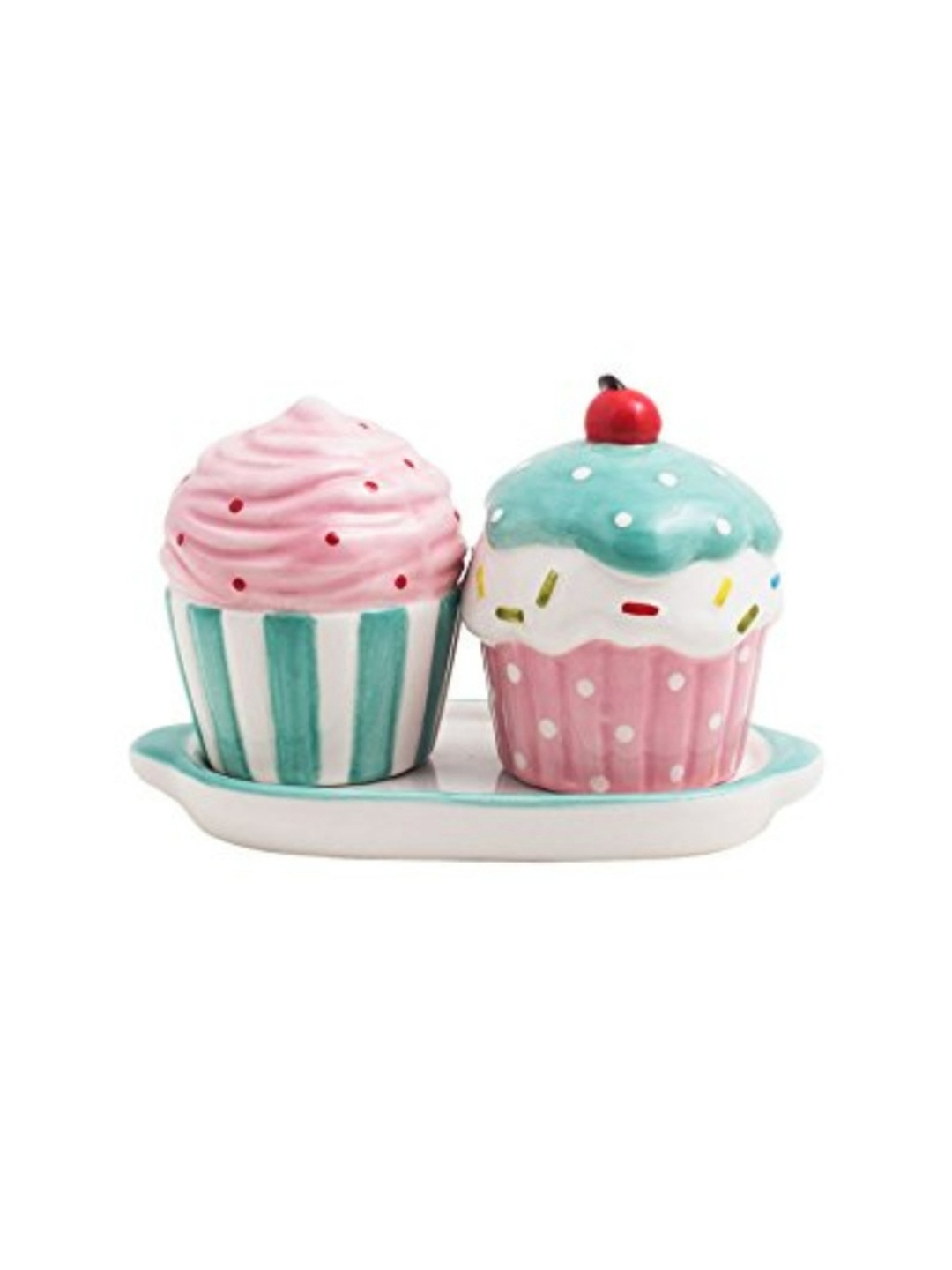 

Chumbak Sea Green & Pink 2 Pieces Cuppy Cake Salt & Pepper Cellar