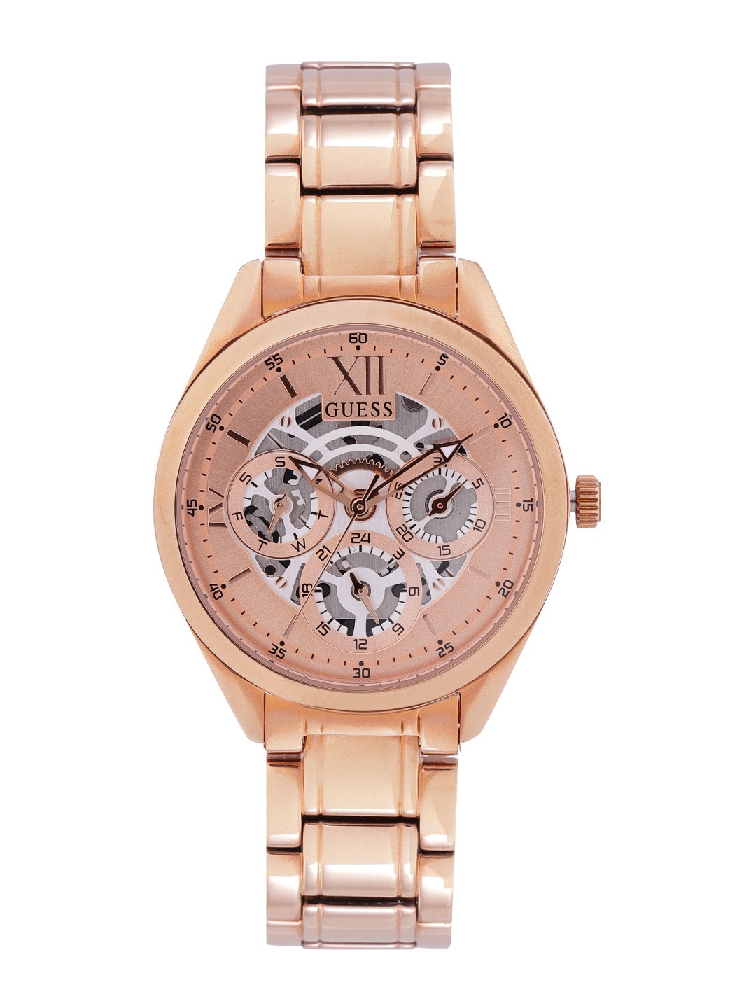 

GUESS Women Rose Gold-Toned Analogue Chronograph Watch GW0253L3