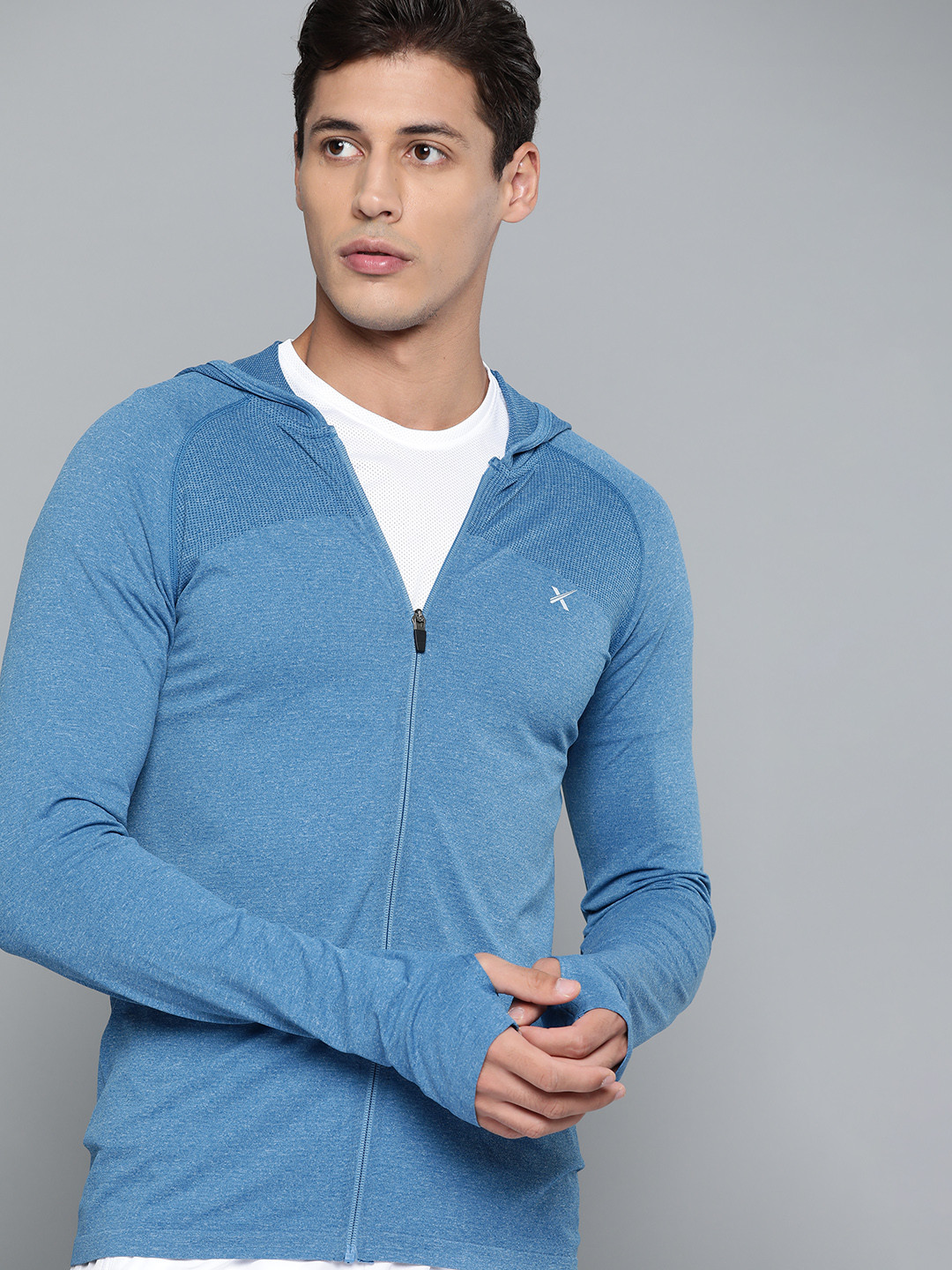 

HRX By Hrithik Roshan Training Men Blue Beast Seamless Solid Jackets