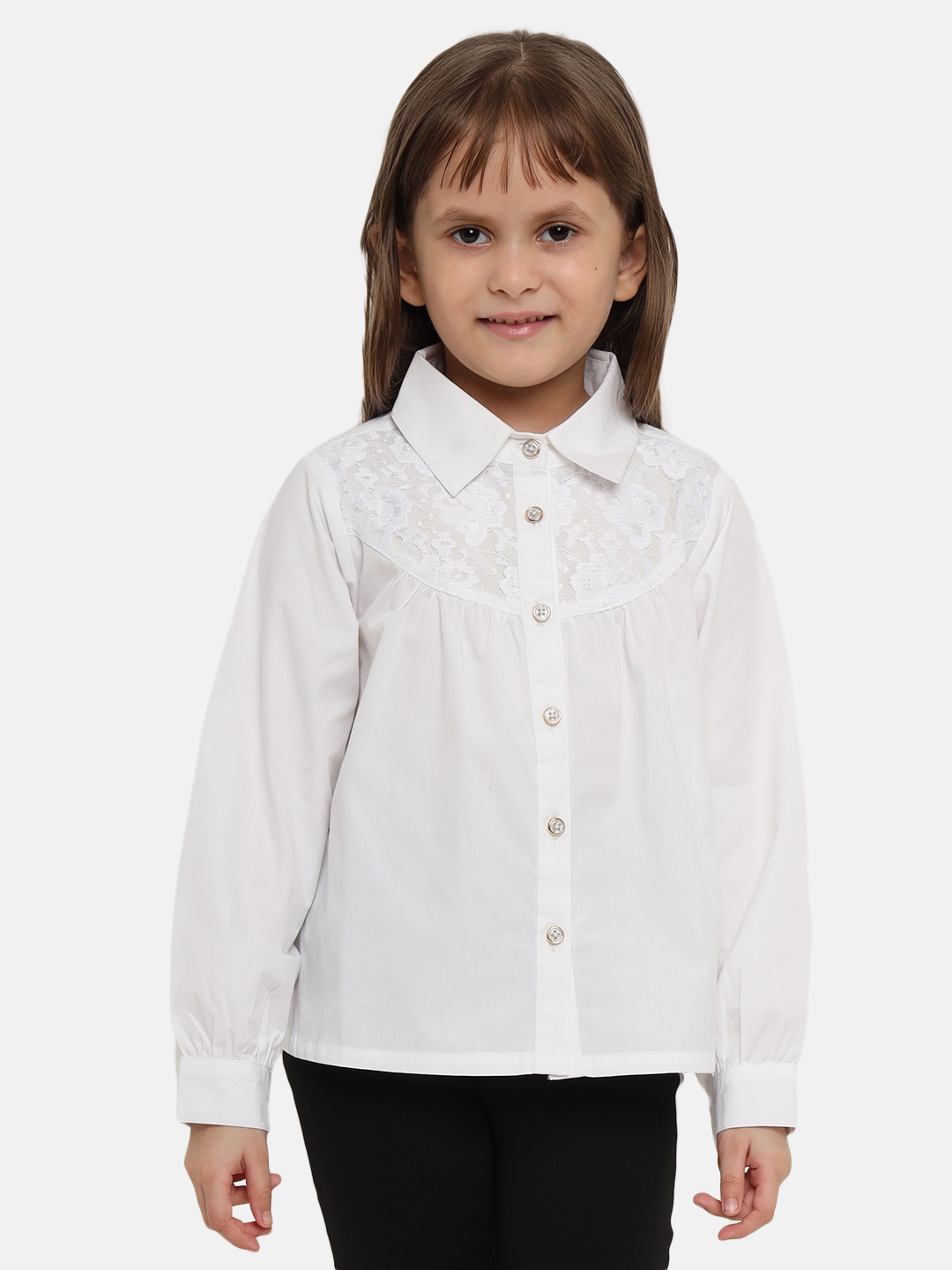 

Nauti Nati Girls White Casual Shirt