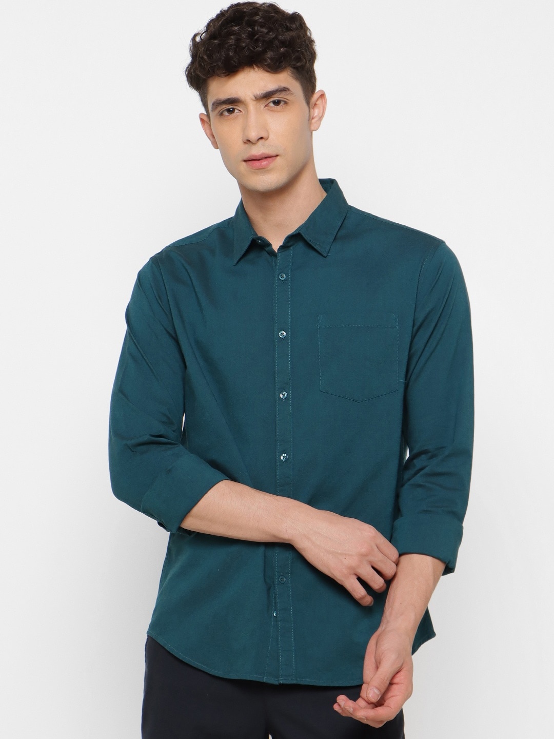 

FOREVER 21 Men Blue Casual Shirt