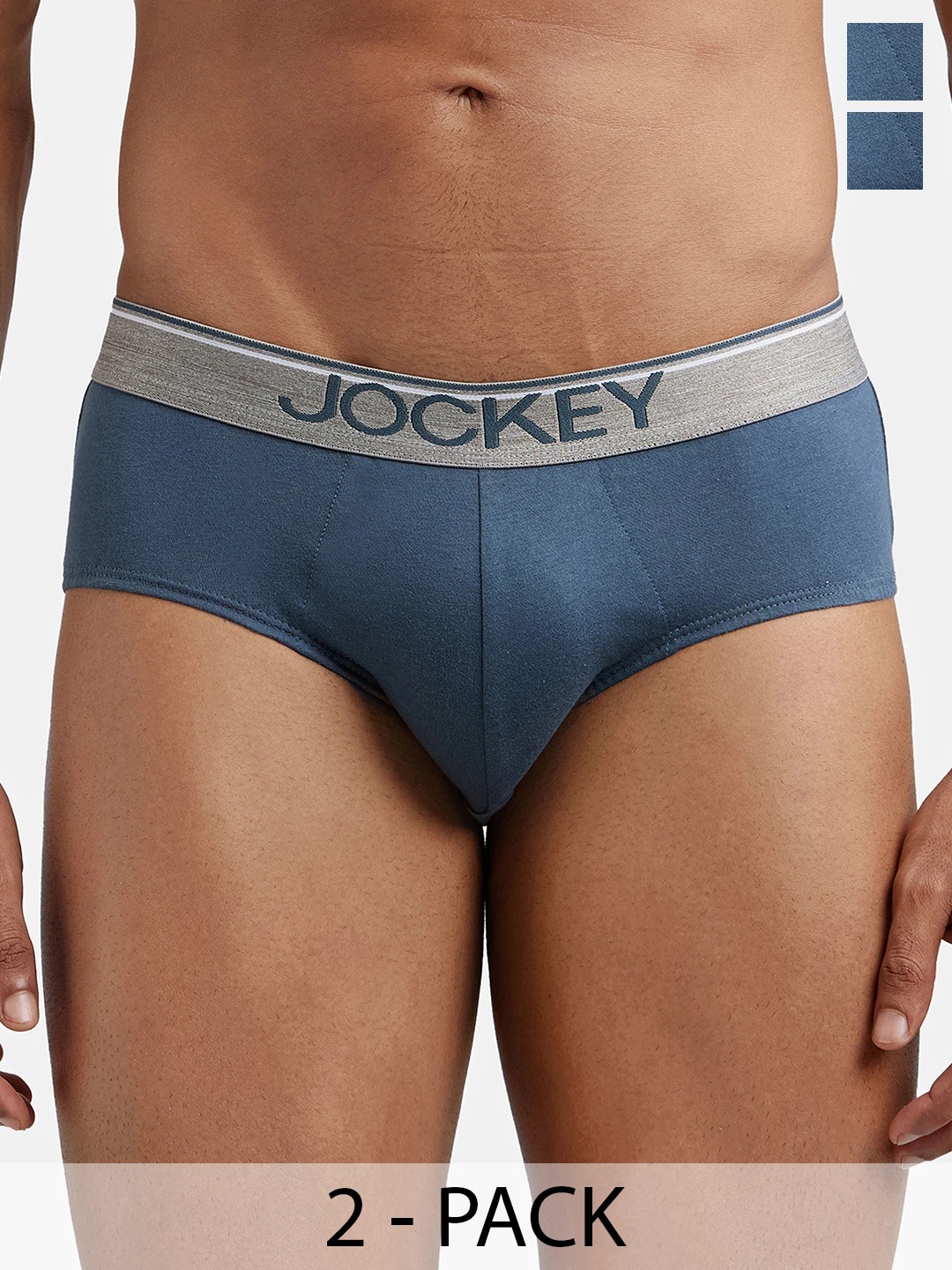 

Jockey Pack Of 2 Super Combed Cotton Solid Brief with Ultrasoft Waistband-8037, Assorted