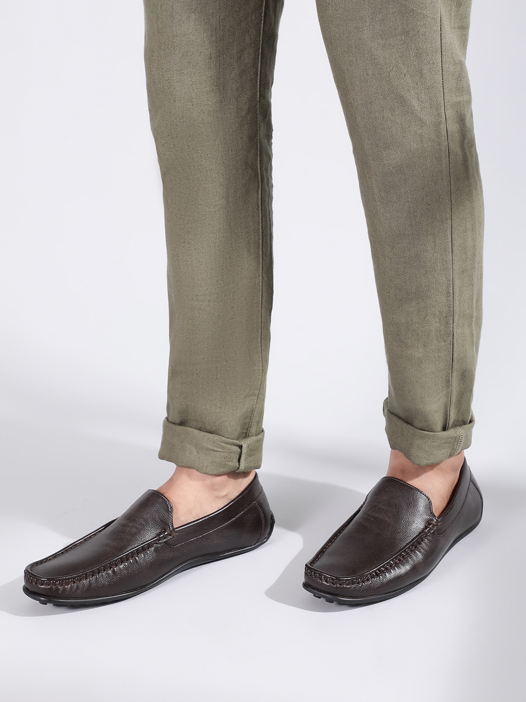 

Liberty Men Brown Solid Formal Loafers