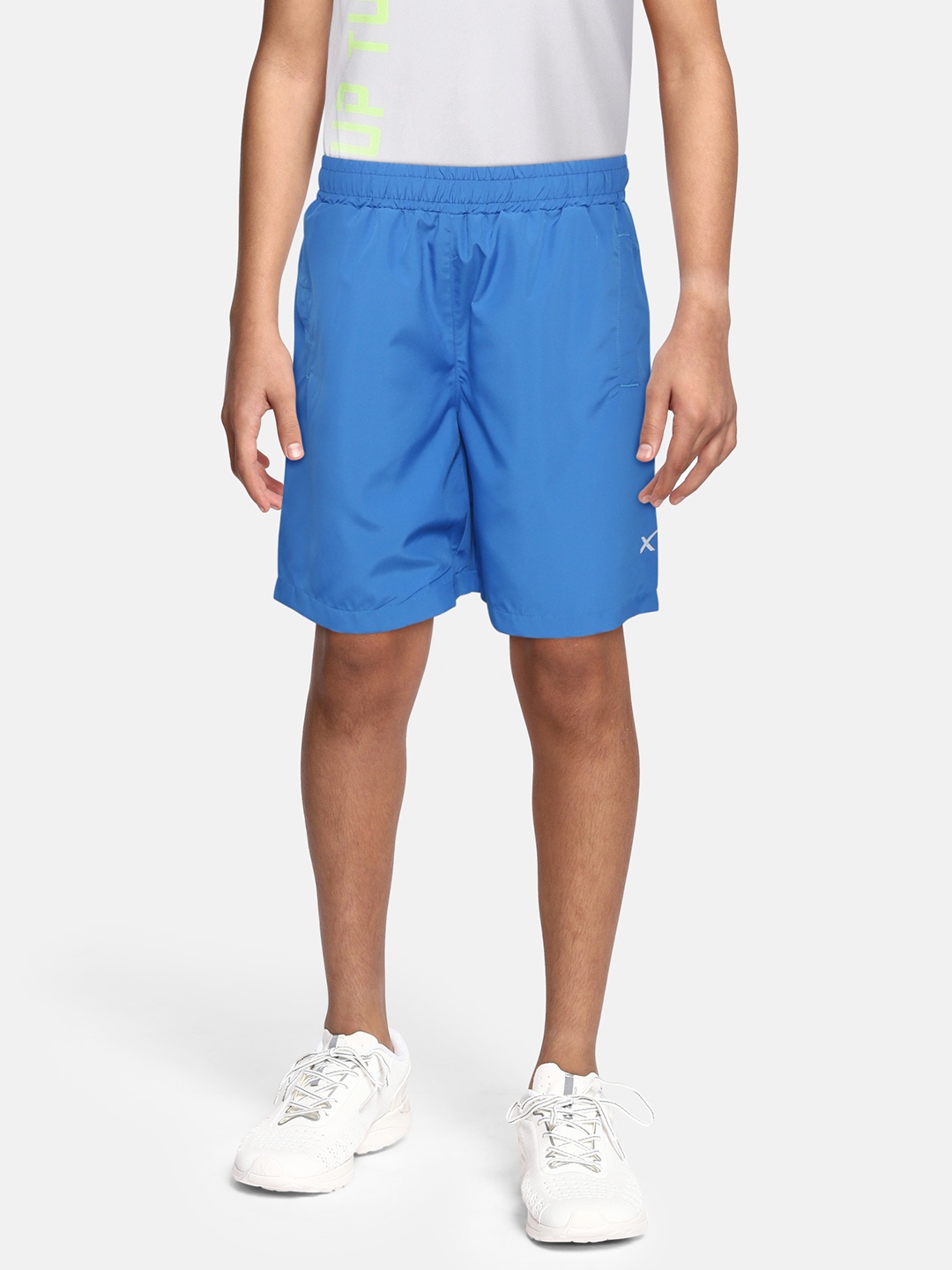 

HRX By Hrithik Roshan U-17 Active Boys French Blue Rapid-Dry Typography Shorts