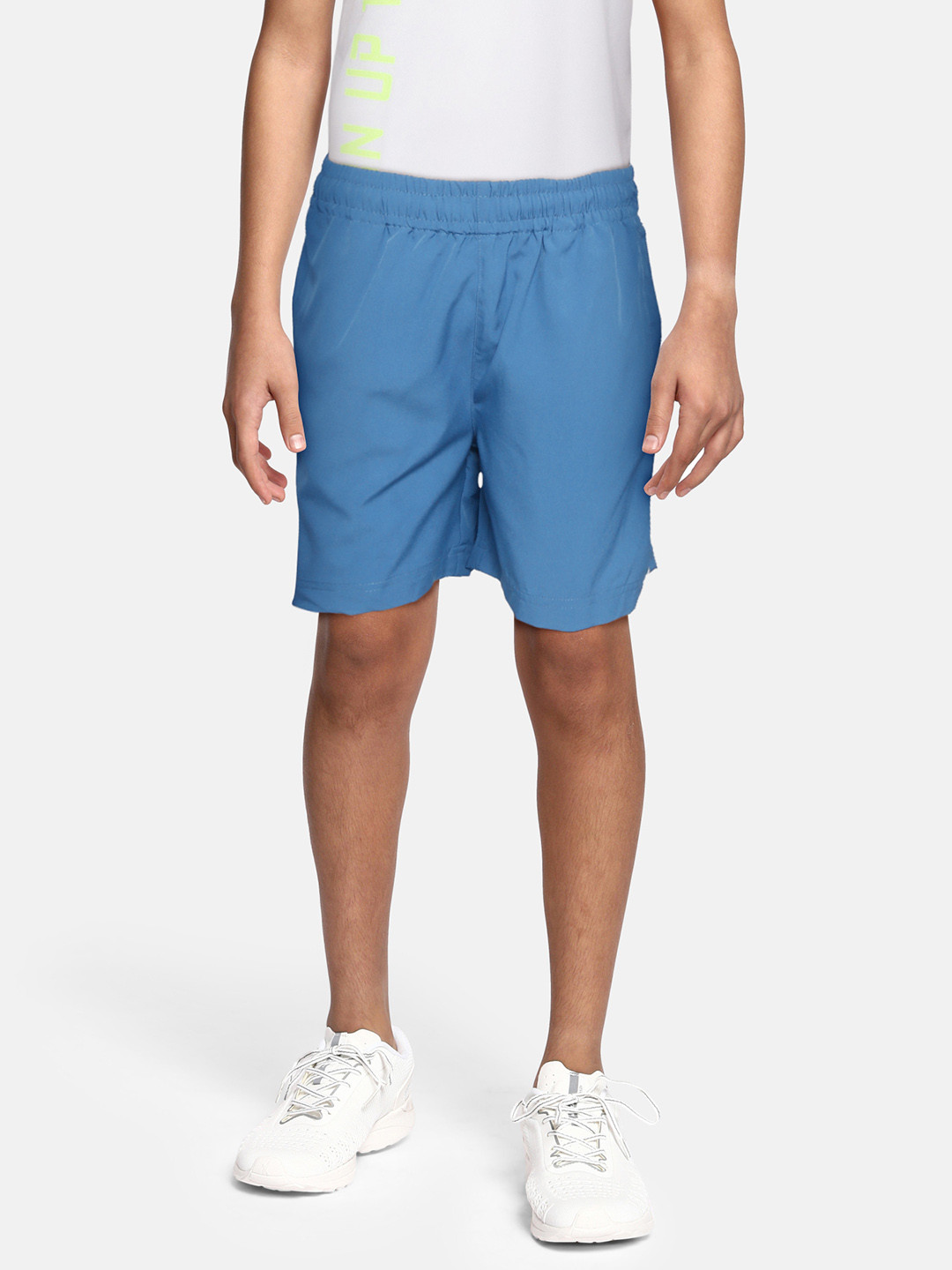 

HRX By Hrithik Roshan U-17 Active Boys Atlantic Blue Rapid-Dry Typography Shorts
