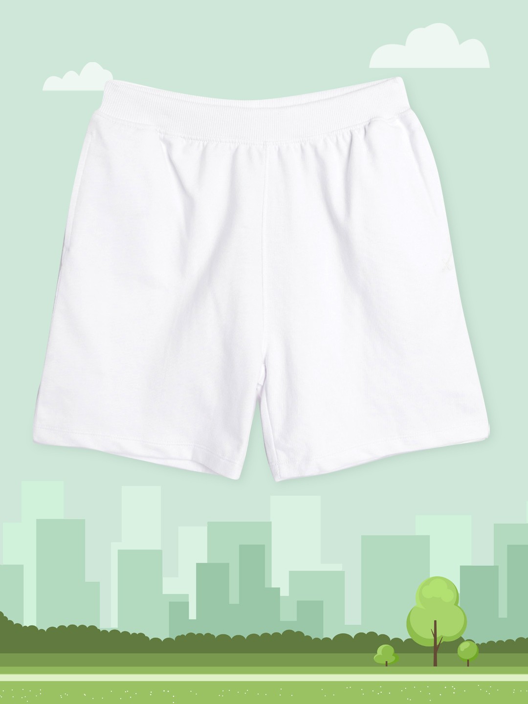 

HRX by Hrithik Roshan U-17 Lifestyle Girls Optic White Bio-Wash Typography Detail Shorts