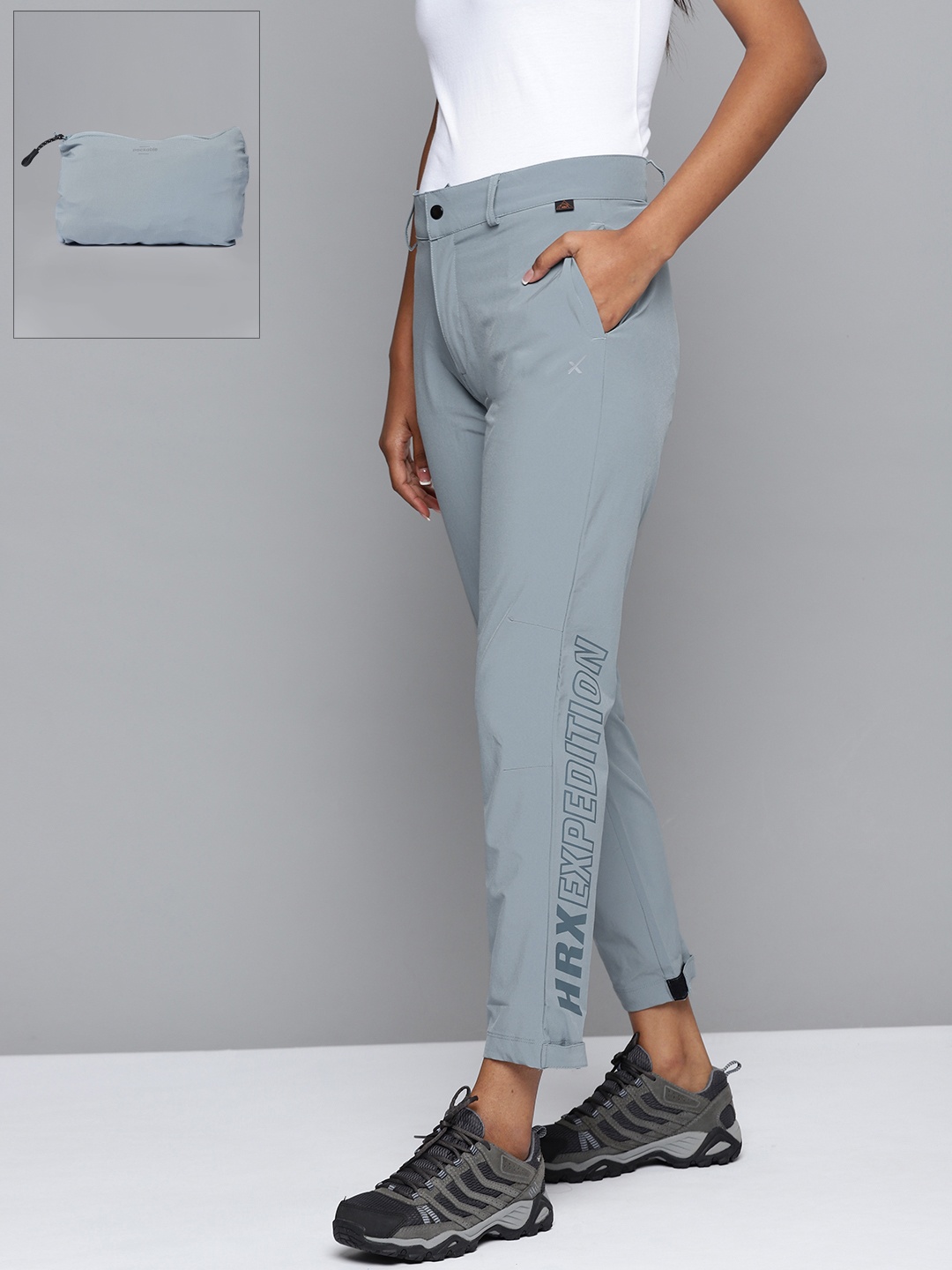 

HRX By Hrithik Roshan Outdoor Women Tarmac Packable Solid Trouser, Blue