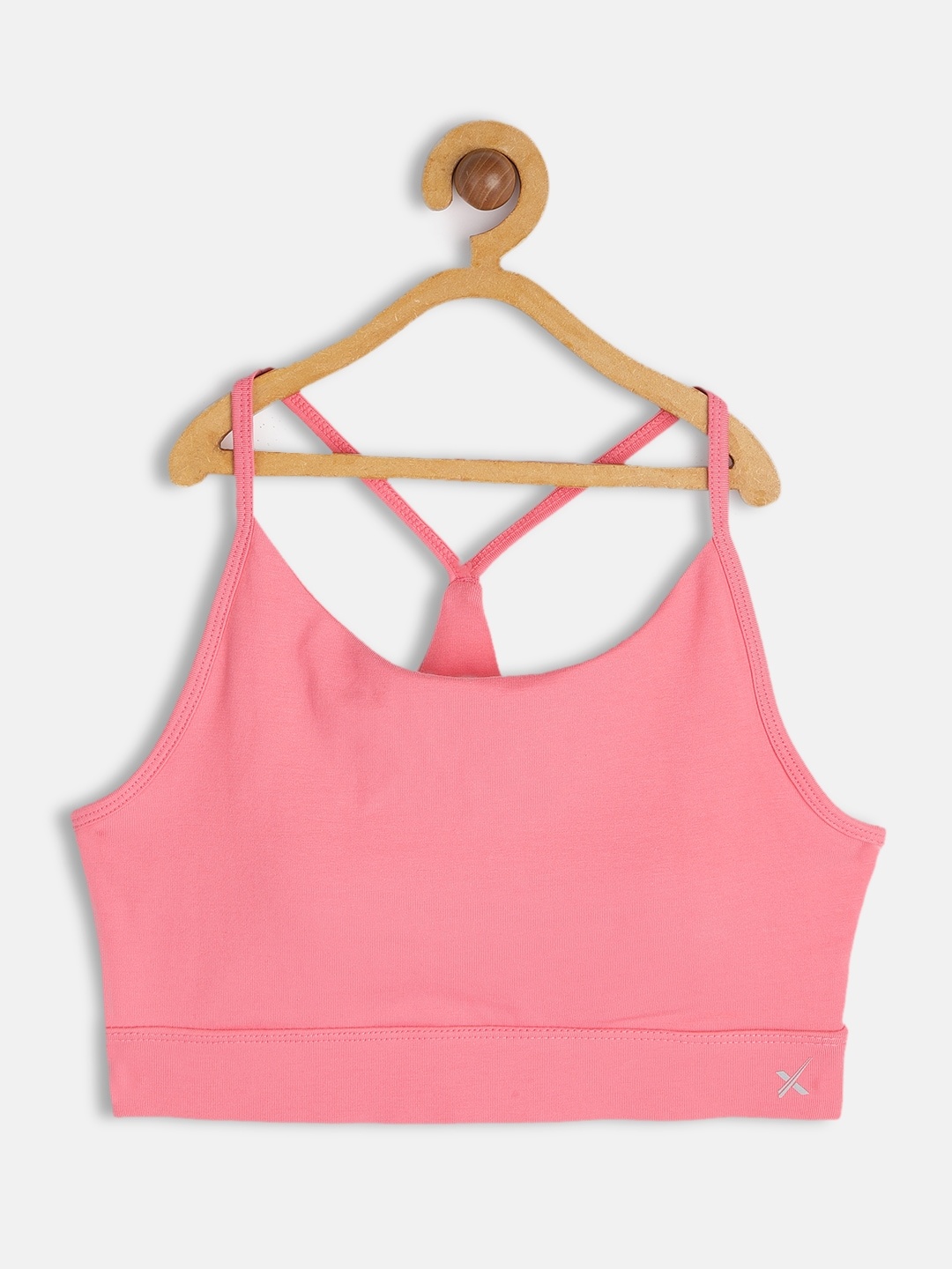 

HRX By Hrithik Roshan U-17 Active Girls Pink Lycra Solid Sports Bra