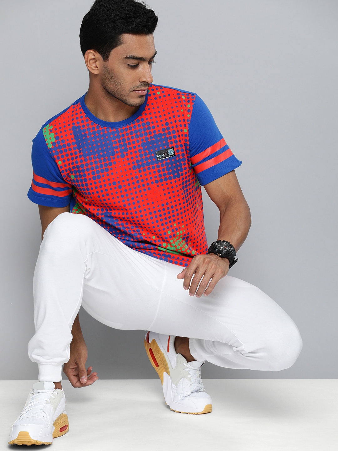 

HRX By Hrithik Roshan Lifestyle Men Oxy Fire Bio-Wash AOP Tshirts, Blue