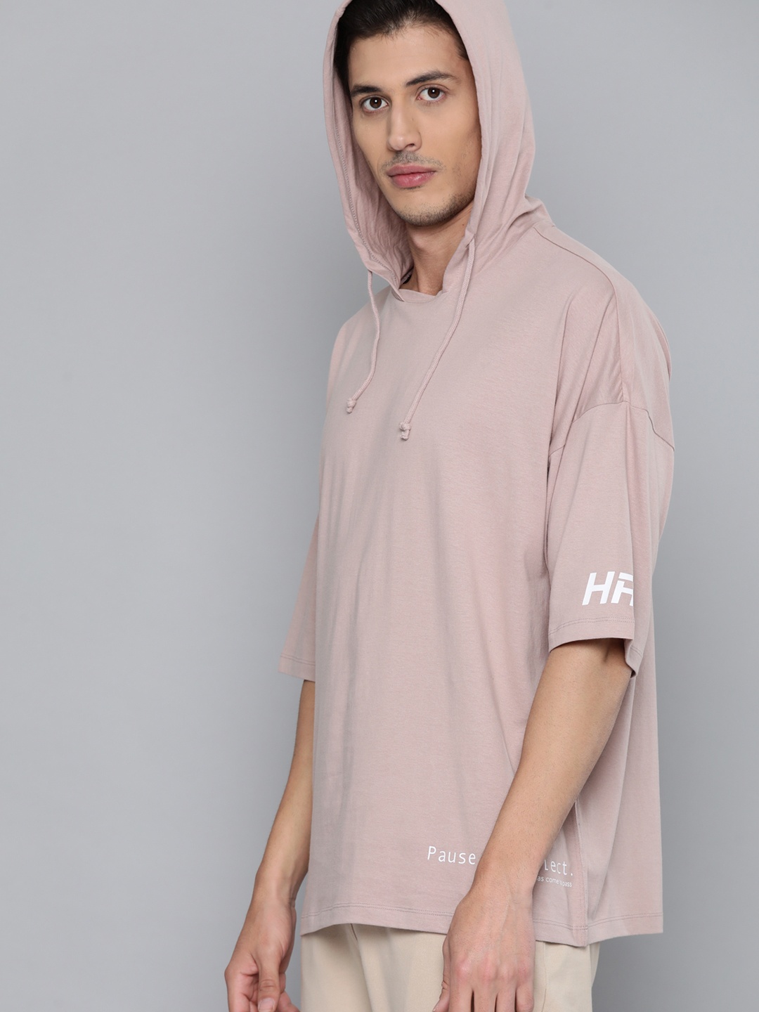 

HRX By Hrithik Roshan Yoga Men Deauville Mauve Rapid-Dry Solid Sustainable Tshirts