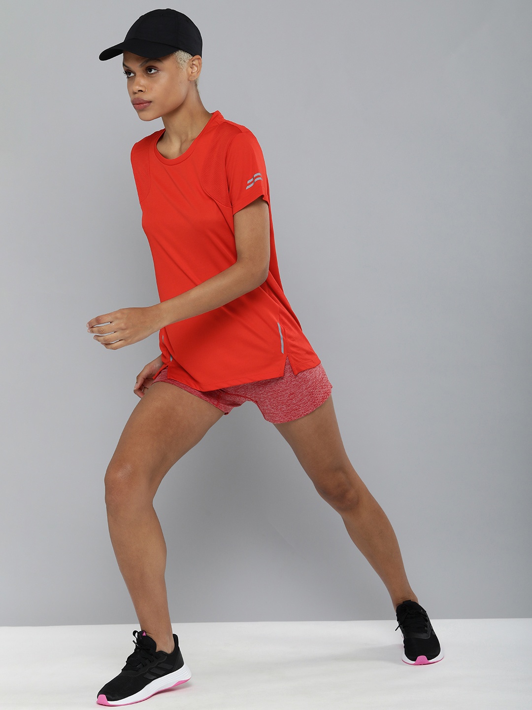 

HRX By Hrithik Roshan Running Women Artisanal Red Camouflage Tshirts