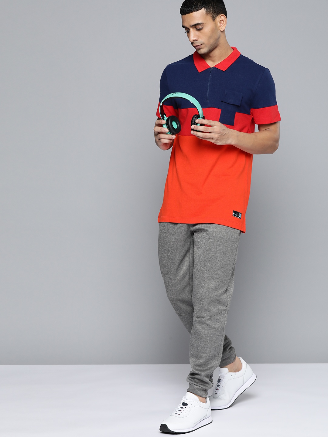 

HRX By Hrithik Roshan Lifestyle Men Oxy Fire Cotton Bio-Wash Solid T-shirts, Red