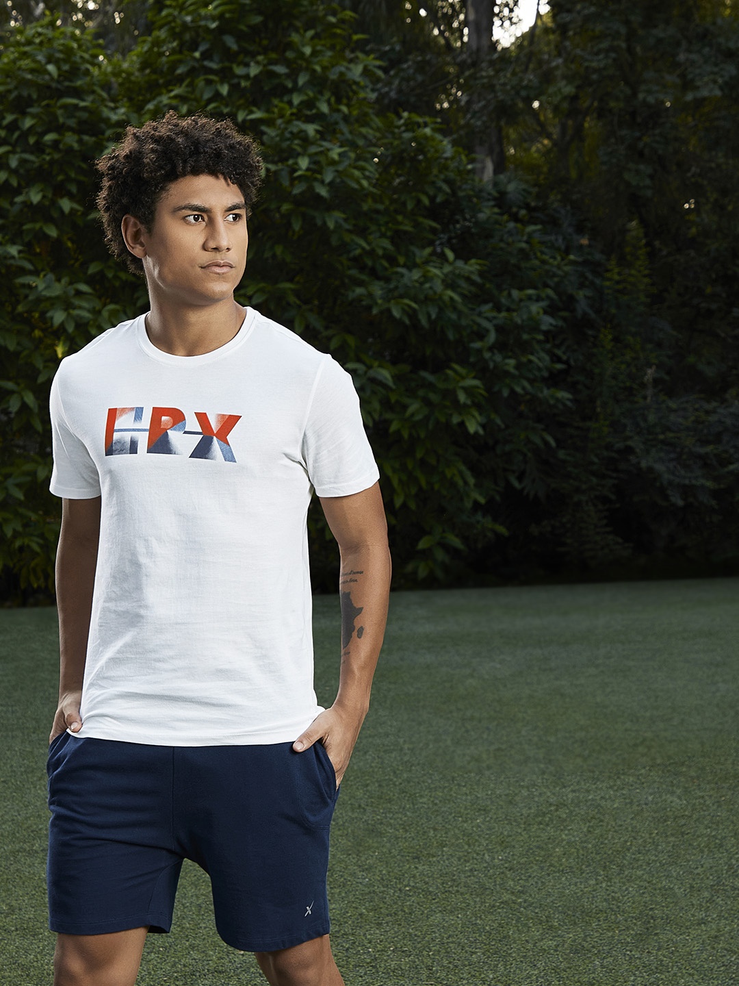

HRX by Hrithik Roshan Men White & Maroon Brand Logo Printed Pure Cotton T-shirt