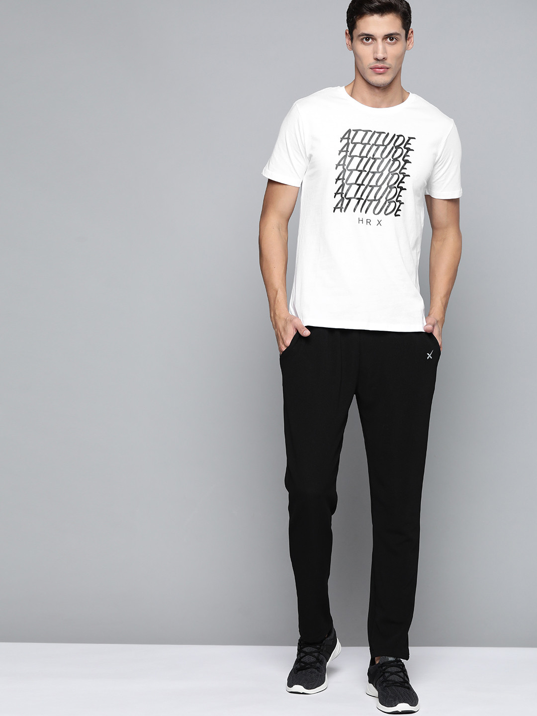 

HRX By Hrithik Roshan Lifestyle Men White Bio-Wash Typography Tshirt