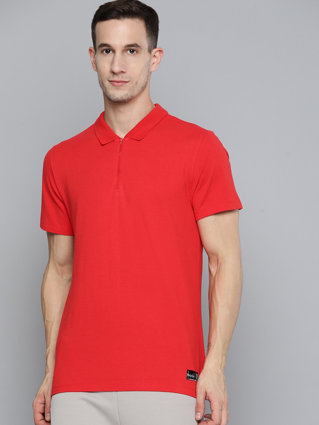 

HRX by Hrithik Roshan Men Red Polo Collar T-shirt