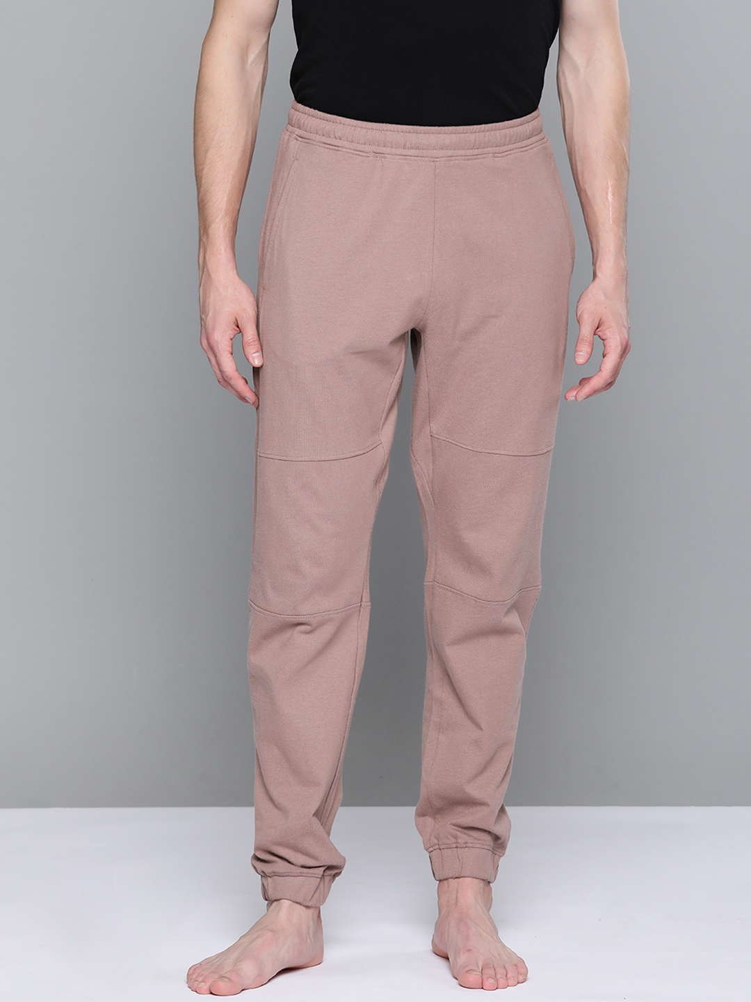

HRX By Hrithik Roshan Yoga Men Twilight Mauve Rapid-Dry Typography Sustainable Track Pants