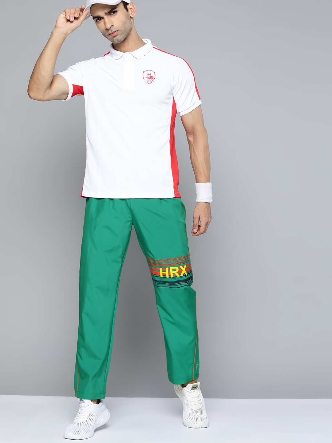 

HRX By Hrithik Roshan Cricket Men Green Rapid-Dry Solid Track Pants