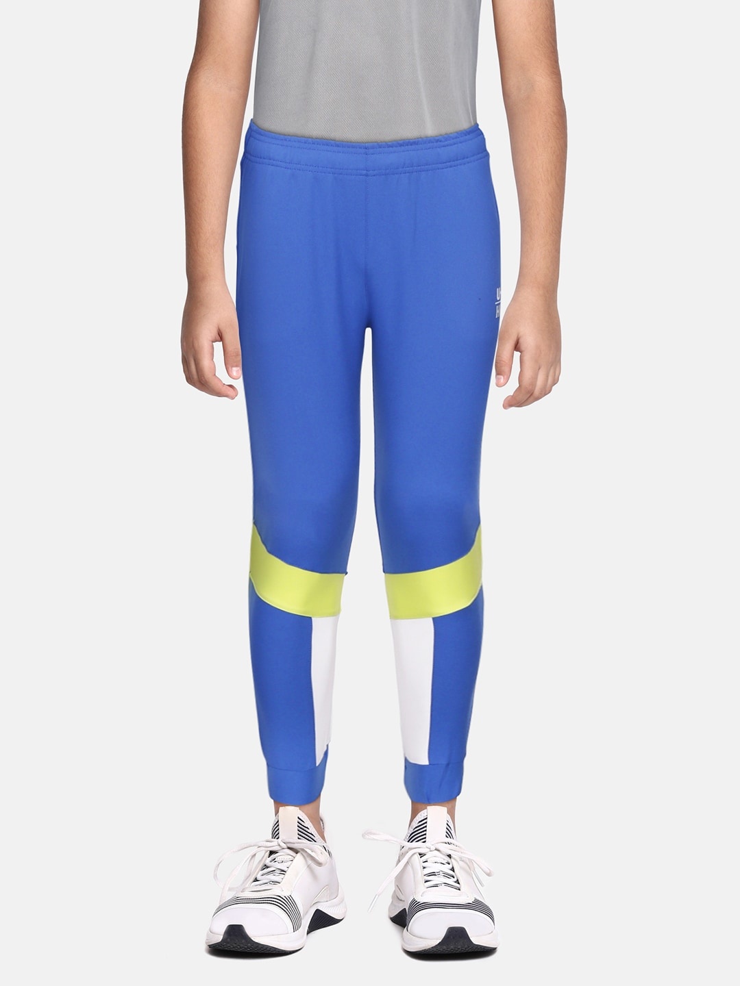 

HRX By Hrithik Roshan U-17 Active Boys Strong Blue Rapid-Dry Colourblock Joggers