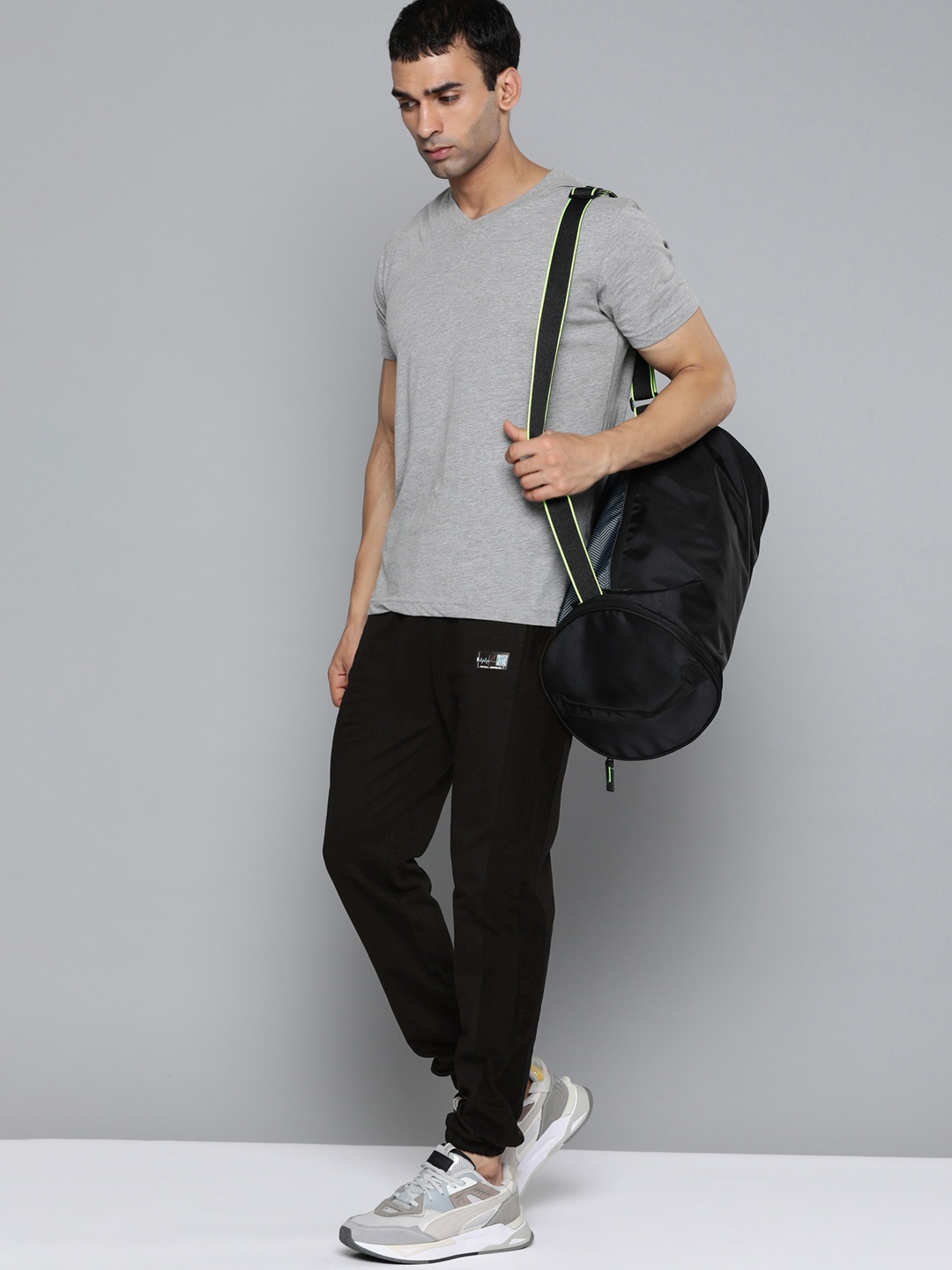 

HRX By Hrithik Roshan Lifestyle Men Jet Black Bio-Wash Solid Joggers