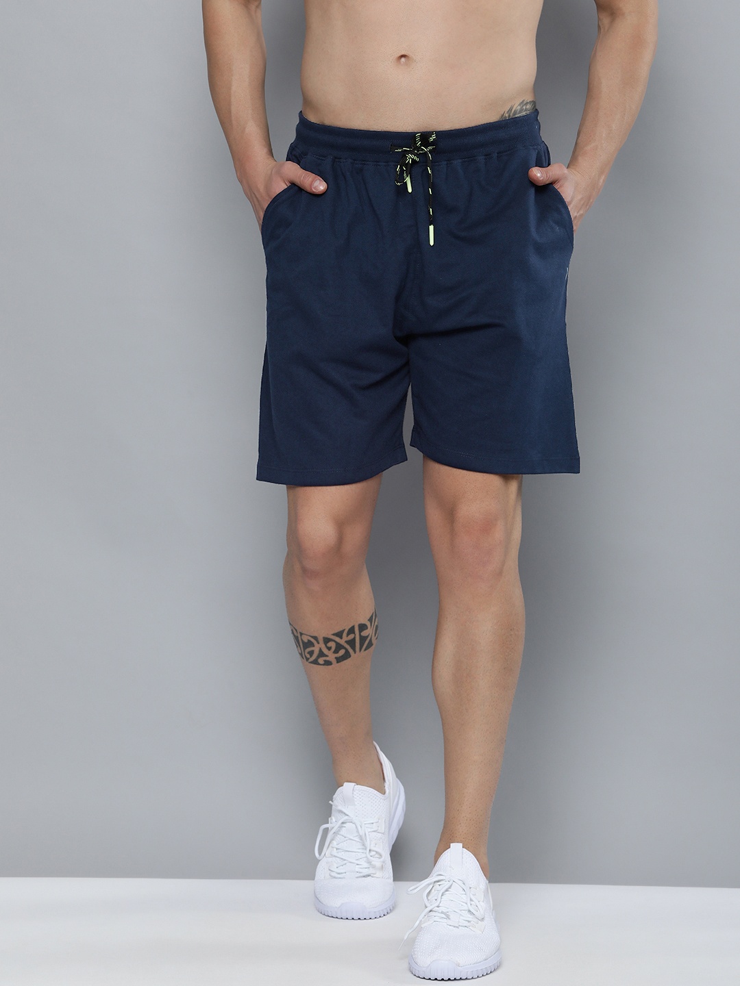 

HRX By Hrithik Roshan Men Navy Blue Bio-Wash Lifestyle Shorts