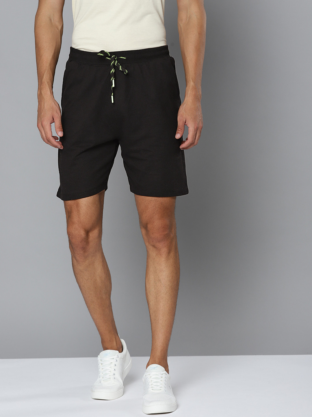 

HRX By Hrithik Roshan Lifestyle Men Jet Black Bio-Wash Shorts
