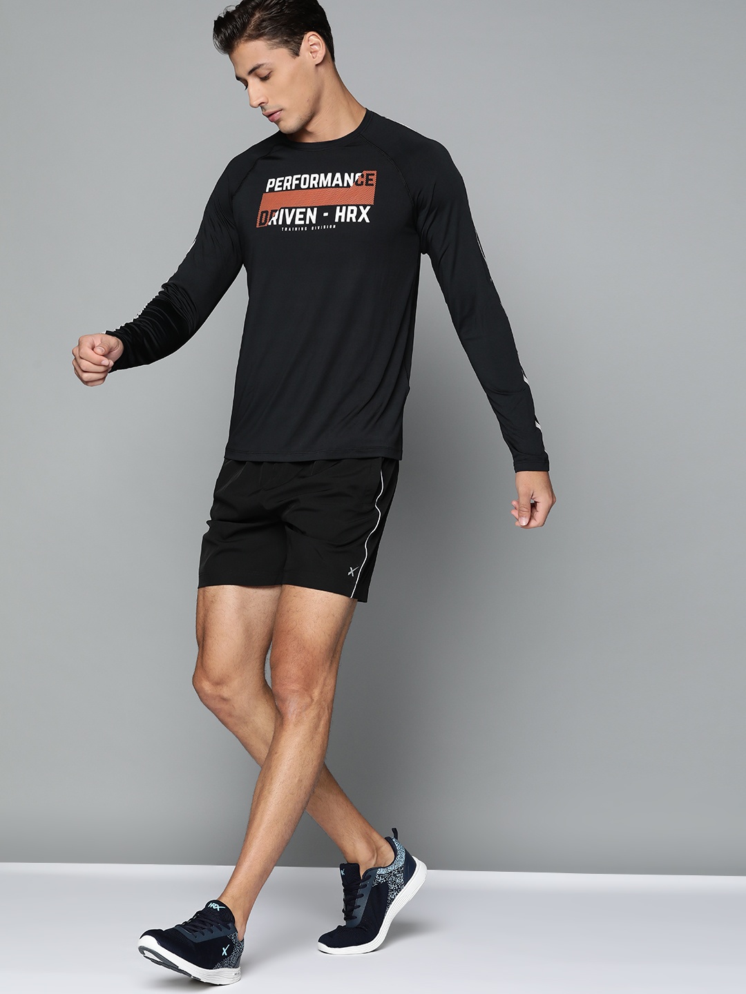 

HRX By Hrithik Roshan Training Men Jet Black Rapid-Dry Shorts