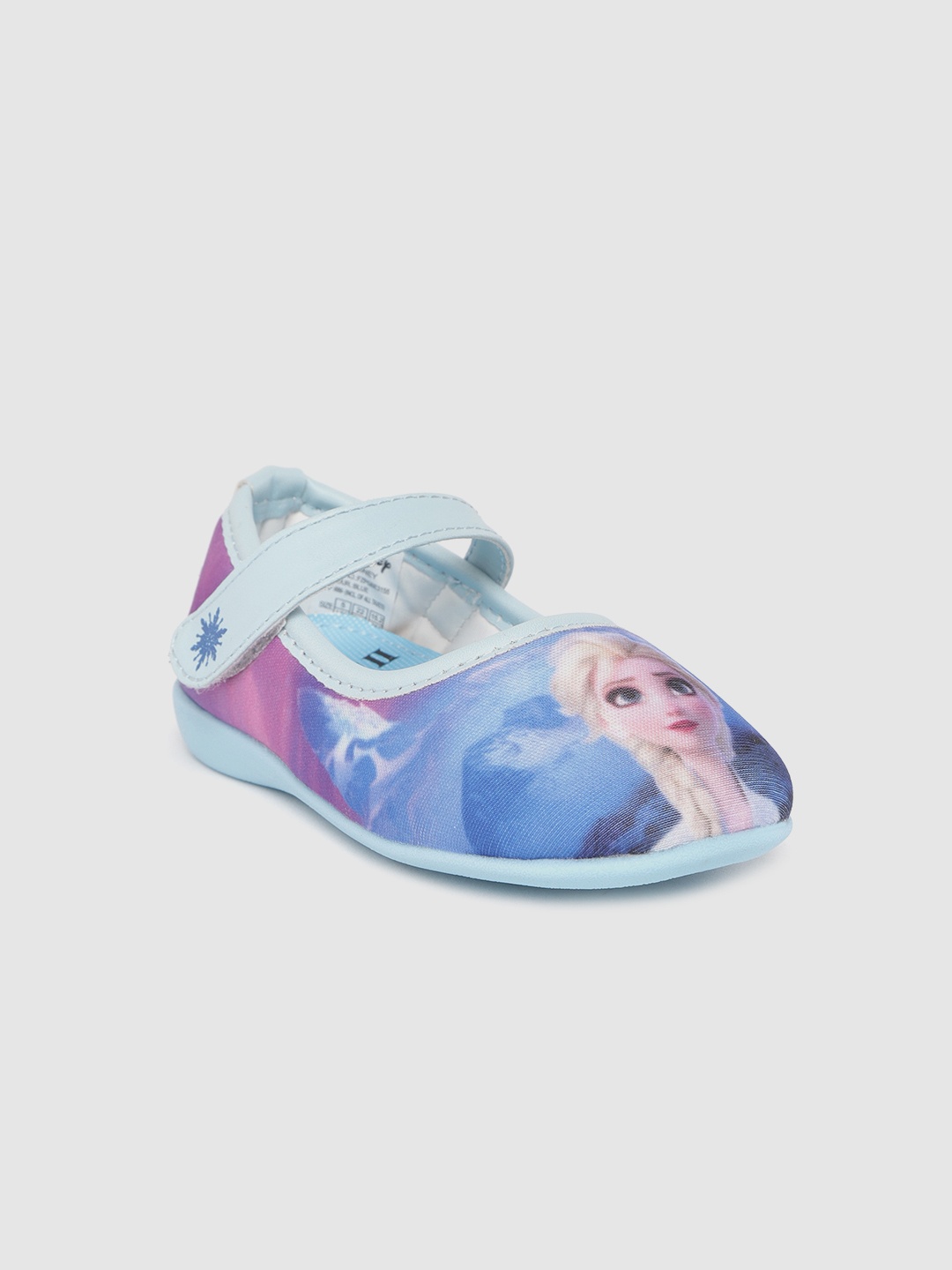 

Disney Frozen by toothless Girls Blue & Pink Frozen Elsa Print Mary Janes